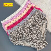 شورت نخی میکس پلنگی - XL