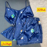 لباس خواب ساتن کهکشانی کد 329