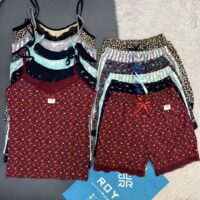 ست تاپ و شورتک ترک( نیم  جین 6 عدد)