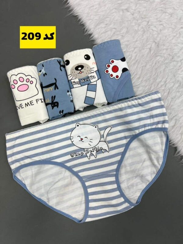 شورت عروسکی  کد 209 گربه سفید آبی