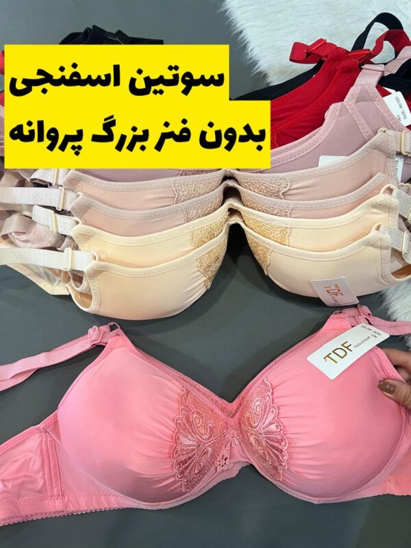 سوتین اسفنجی بدون فنر بزرگ پروانه