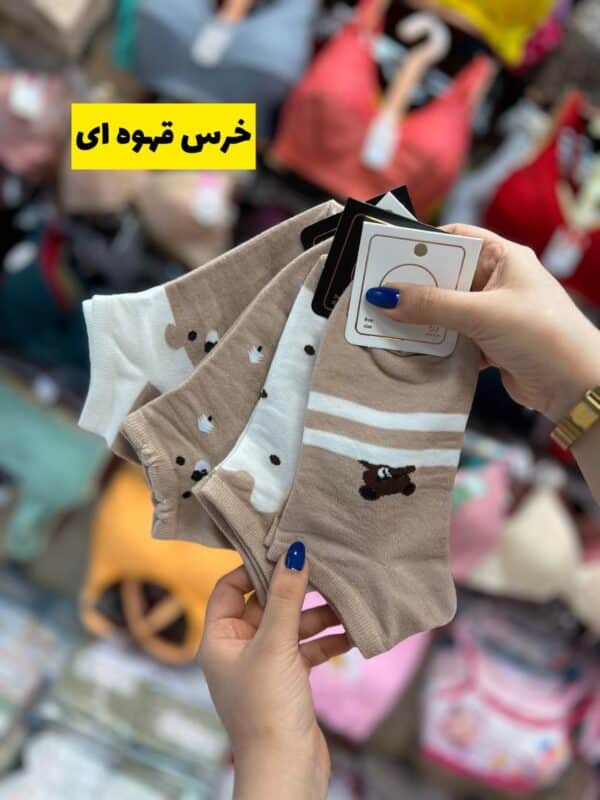 جوراب مچی خرس قهوه ای(12جفتی )