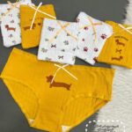 شورت عروسکی5-2891 گل ریز زرد سفید ( جین12 عددی )