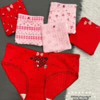 شورت عروسکی 3-2891 گل ریز صورتی قرمز( جین12 عددی )