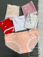 شورت عروسکی 5-2888 پاپیون کرم وقرمز( جین12 عددی )
