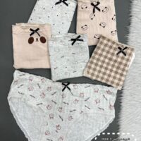 شورت عروسکی 2-2888 خرگوش کرم طوسی( جین12 عددی )