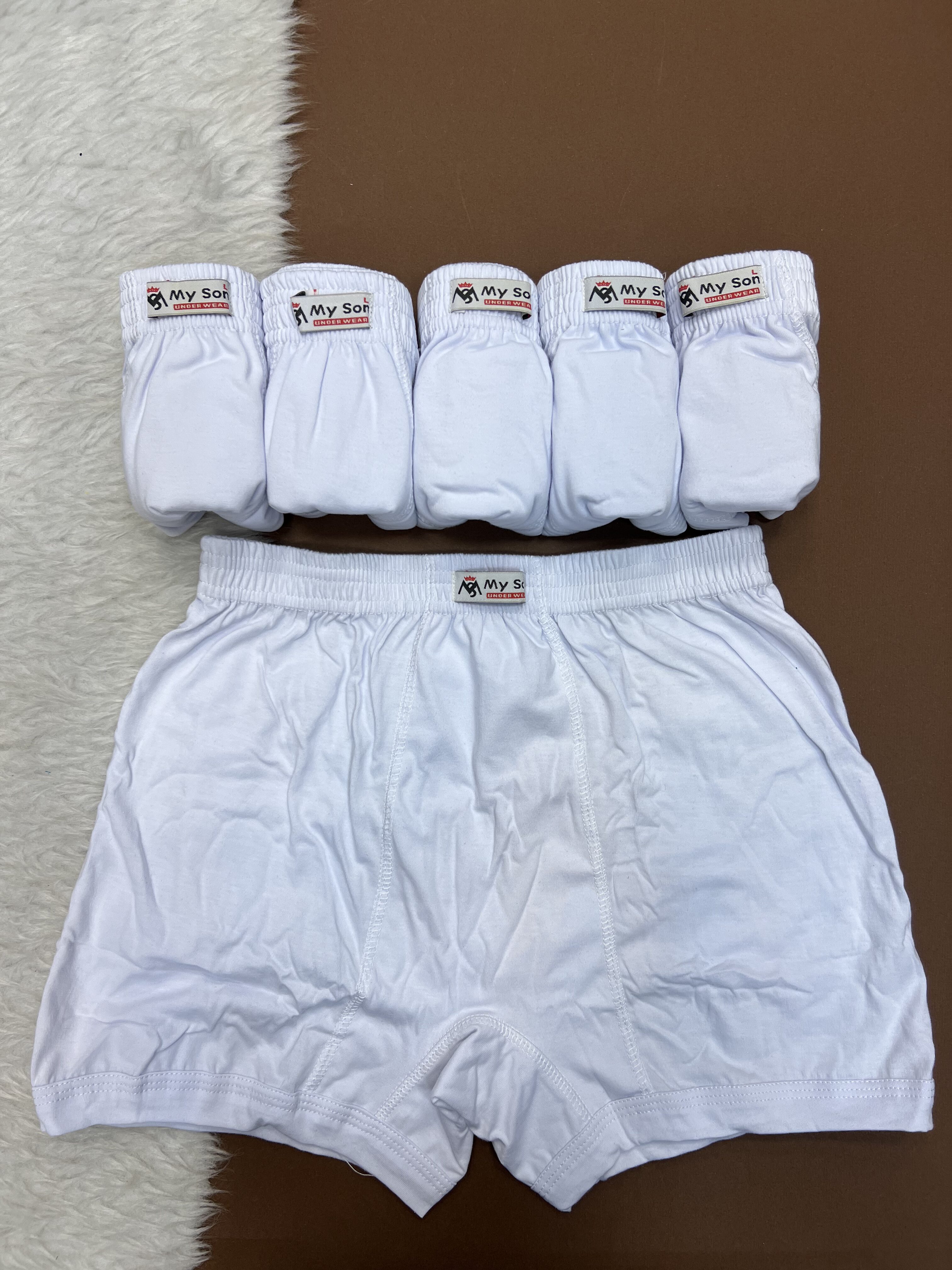 پادار MY SON سفید ساده جعبه ای ( 6 عددی )