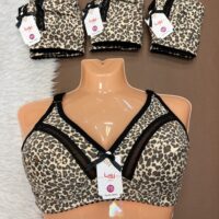 سوتین ژور دار پلنگی(پک ۴ عددی )