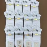جوراب مچی مردانه سفید  LACOSTEجعبه ای ( 12 جفتی )