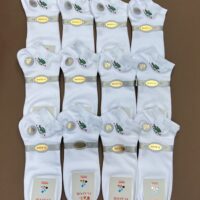 جوراب مچی مردانه سفید  LACOSTEجعبه ای ( 12 جفتی )