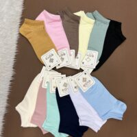 جوراب مچی رنگی ساده (جین 12 جفتی)