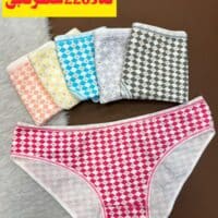 شورت 3سایز شطرنجی کد 2203( جین 12 تایی )