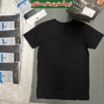 زیر پوش مردانه مشکی اعلا نیم آستین ( 6 عددی )